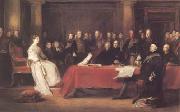 Sir David Wilkie THe First Council of Queen Victoria (mk25) oil painting artist